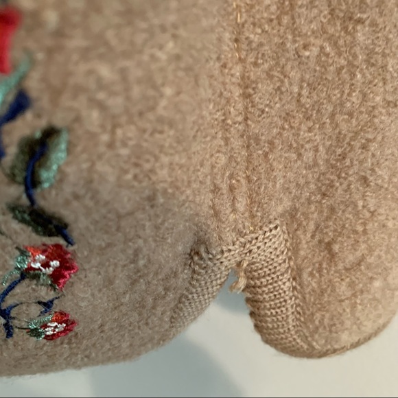 Vintage Wool Coat Twee Boucle Wool Embroidered Long Line Coat - Picture 11 of 15